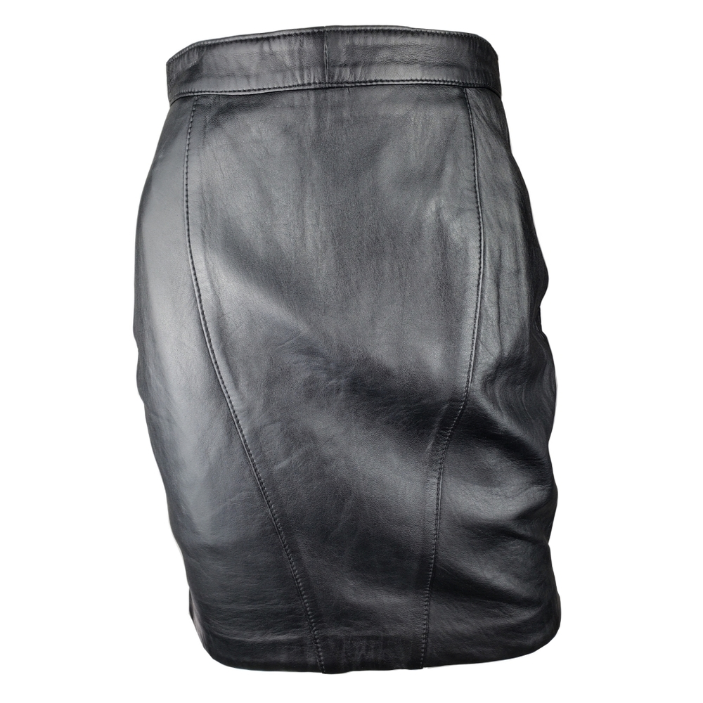 Vintage leather mini skirt